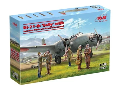 ICM 48197 - Ki-21-Ib ‘Sally’ with Pilots and Ground Personnel - Model Kit - 1:48 - Image 1 of 4