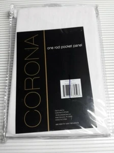 Cortina Corona - Panel de bolsillo de una varilla - Angélica blanca (59 pulgadas x 63 pulgadas) - Imagen 1 de 5