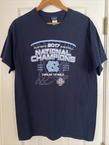 UNC Tarheels Basketball Blue 84 2017 NCAA National Championship T-Shirt - Size L Cover