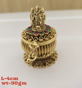Indio Bollywood Boda Sindoor Dabbi Kumkum Caja RamParivar Regalo Joyería - Imagen 1 de 2