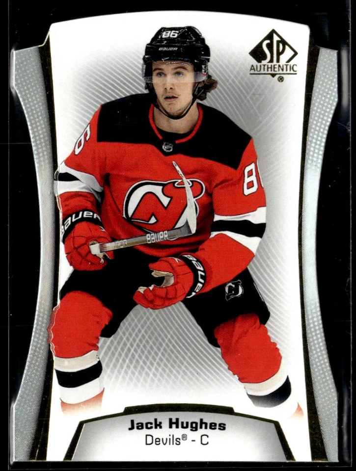2021-22 Sp Authentic die cut Jack Hughes #DC-24 - Image 1 of 2