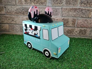 Disney Store Eats Mickey Mouse Minnie Ice Cream Van Cookie Jar Biscuit Barrel - Picture 1 of 12