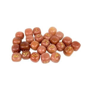 Red Aventurine Rune Stone Set - Aventurine Rune stone- Elder Futhark Runes set - Picture 1 of 6