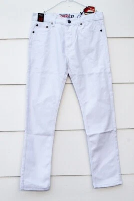 Jeans jeans masculino Chams Original Max Comfort branco tamanho 32 008 - Imagem 1 de 4