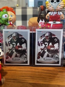 (2) Lot 1990 Fleer Bo Jackson #256 Oakland Raiders Football VG Condition🏈🏆 - Picture 1 of 5