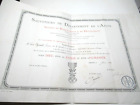 RARE BEAU DIPLOME "SAUVETEURS DU DEPARTEMENT DE L'AISNE" 1880 Signé BRETAGNE