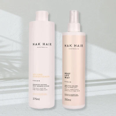 NAK VOLUME DUO ✦ CONDITIONER + ROOT LIFT MIST ✦ LIGHTWEIGHT LIFT FOR FINE HAIR - image 1 of 3