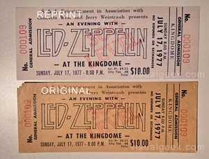 Led Zeppelin Unused Concert Ticket July 17 1977 Kingdome Seattle Complete 300 - Picture 1 of 5