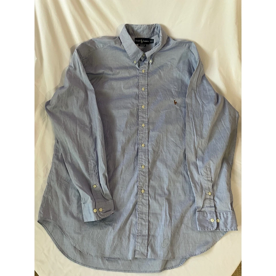 Camisa de vestir Ralph Lauren calce clásico con botones talla alta 19 38/39 Foto 1 de 4