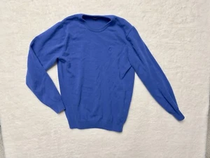 Roberto Cavalli Blue Wool Cashmere Sweater Size L Made In Tunisia - Picture 1 of 9