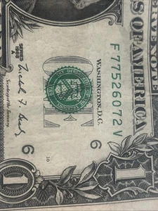 Only Nuber. 1$ 1988A Atlanta Web-Fed Press Note - Picture 1 of 4