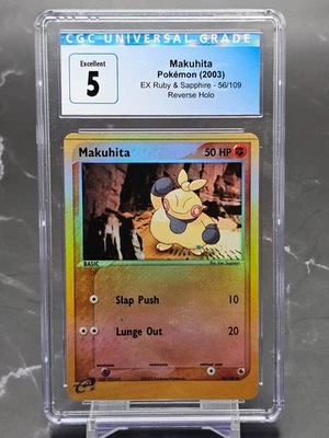 Makuhita 56/109 EX Ruby & Sapphire (2003) CGC 5 | e-Reader | English - Image 1 of 2
