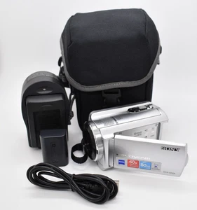 Sony Handycam DCR-SR68 Silver Video Digital Camcorder 60x Zoom 80GB HDD - Tested - Picture 1 of 13