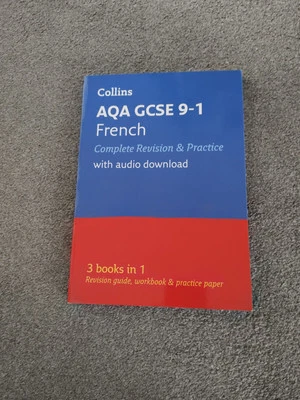 GCSE AQA 9-1 French revision guide text book - Image 1 of 4