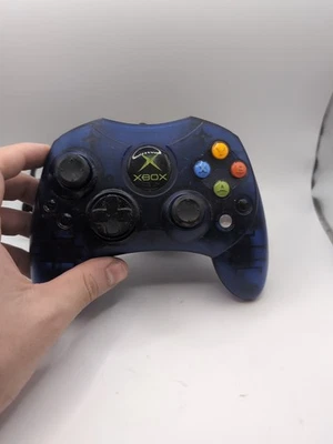 OEM Microsoft Xbox Type S Blue Controller w/ Breakaway Cable Tested Working - Image 1 of 3