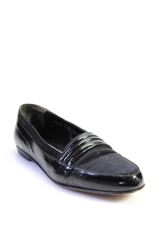 Mocassim Botticelli masculino de náilon com acabamento em couro preto tamanho 10,5 D - Imagem 1 de 4