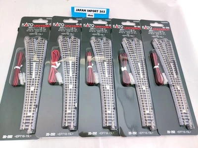 Kato 20-202 N Scale Unitrack Electric Turnout #6 Left Hand x5 set N2 - Image 1 of 4