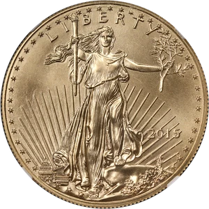 2015 Gold American Eagle $50 NGC MS70 Early Releases Blue Label - Picture 1 of 4