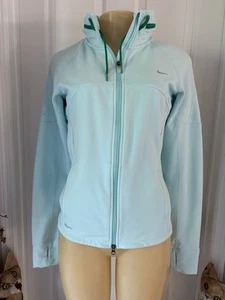 Nike Trainingsjacke Damen Light Aqua mit Hide-a-way Kapuze M - Bild 1 von 9