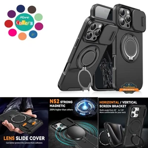 For Samsung Galaxy Z Fold 7 Ring Case w/ Camera Slide MagSafe Compatible Cover - Picture 1 of 44