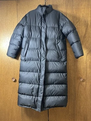 L.L. Chaqueta Abrigo Bean Mujer Larga Abombada Talla Mediana Negra Cremallera Completa Foto 1 de 3