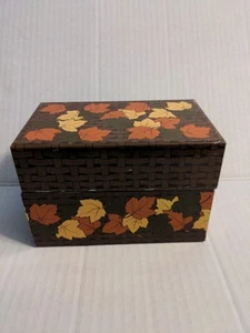 Brown Metal Vintage Recipe Box  - Picture 1 of 13