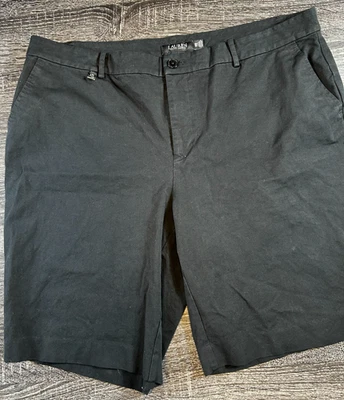 Vestido Clásico Lauren Ralph Lauren Para Mujer Pantalones Cortos Negros Talla 18W Plus Mezcla de Lino Foto 1 de 4