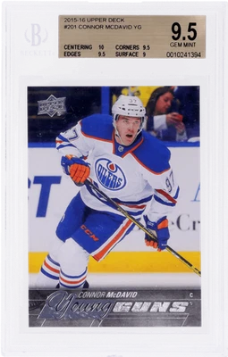 2015 Upper Deck Connor Mcdavid Young Guns #201 BGS 9.5 新秀 RC — 第 1/2 张图片