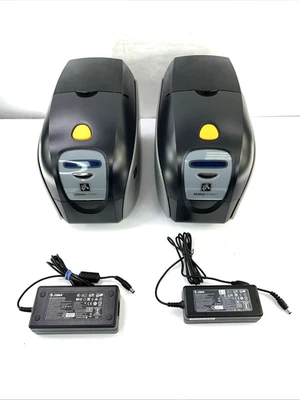 LOT 2x Zebra ZXP Series 1 ID Card Thermal Transfer Color Printer USB *FOR PARTS! - Image 1 of 4