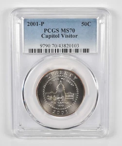 MS70 2001-P Capitol Visitor Commemorative Half Dollar PCGS Blue Label *7989 - Picture 1 of 5