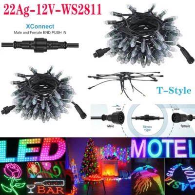 12V WS2811 RGB Led Pixels IP68 Dearm Color Outdoor Light Christmas Holiday 22AWG - Image 1 of 4