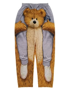 Mens Gray Teddy Bear Ride Lounge Pants Sleep Pants Pajama Bottoms S - Picture 1 of 1