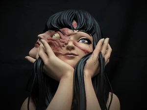 Junji ito Tomie Kawakami 40 cm Life Size Bust Studio Scale 伊藤潤二  富江像 完成品 - Picture 1 of 12