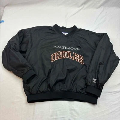 Logo 7 Mens Pullover Jacket Baltimore Orioles Graphics Black Orange XL - Image 1 of 4