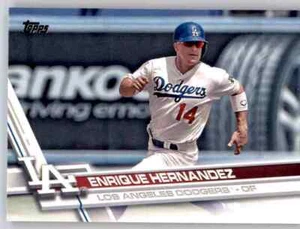 2017 Topps Series 2 Enrique Hernandez Base Card MLB PWE Set Break Dodgers #685 - Picture 1 of 2