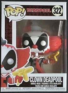 FUNKO POP Deadpool n°322 Clown Deadpool Très bon état - Picture 1 of 6