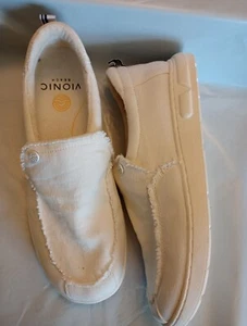Vionic White Seaview Casual Mens 10.5 Slip On Sneakers Arch Support - Picture 1 of 7