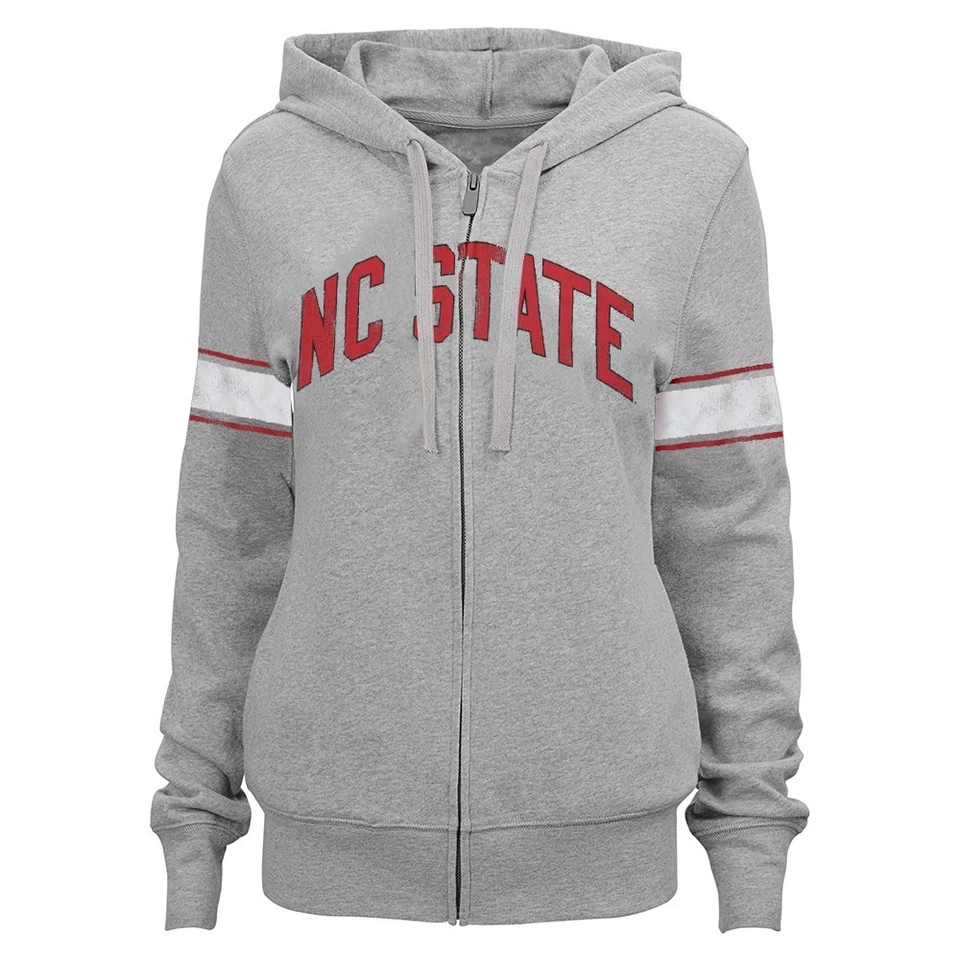 NCAA "Boyfriend" Team Logo Full Zip Grey Hoodie Fleece Girls Youth (0-17) - Image 1 of 1