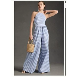 Anthropologie Corey Lynn Calter Tie Back Halter Jumpsuit Size Small - Picture 1 of 10