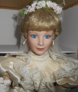 LISA 's 1990's Wedding Dress Porcelain Doll Ashton-Drake Galleries COA 20" 96514 - Picture 1 of 23