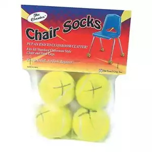 The Pencil Grip Inc Chair Socks Floor Protectors, Yellow, Pack of 4 - Picture 1 of 1