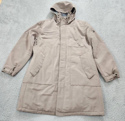 Victorinox Jacket Mens XL Beige Full Zip Hooded Primaloft Quilted Coat Parka - Image 1 of 4