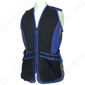 Skeet Shooting Vest Evo Blue - Clay Pigeon Shooting Hunting Vest Jacket Gillet - Picture 1 of 4