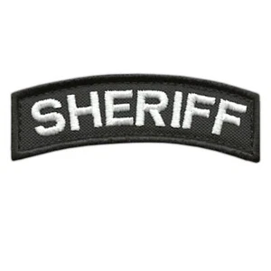 sheriff shoulder tab embroidered SWAT law enforcement police LEA hook patch - Picture 1 of 2