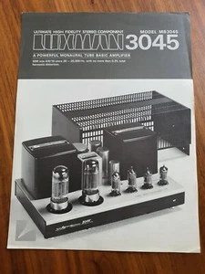 Luxman 3045 Tube Amplifier, Röhrenverstärker, Werbebrochüre, Literatur - Bild 1 von 2