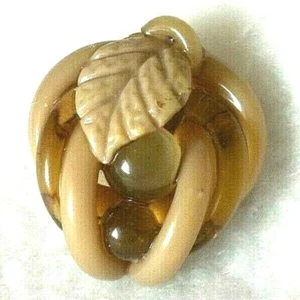 Vintage Grape Cluster Extruded Celluloid Shank BUTTON, Excellent, Lot B 21 - Picture 1 of 11