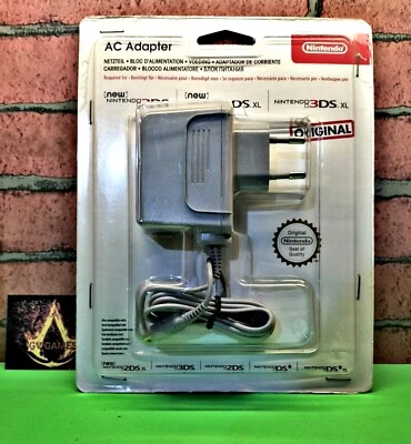 CARICA BATTERIA ORIGINALE NINTENDO DSI 2DS 3DS XL NEW NINTENDO XL SIGILLATO - Immagine 1 di 4