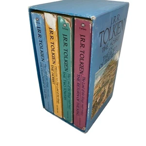 VTG Lord of the Rings JRR Tolkien Box Set 1986 LOTR Ballantine 4 Paperback Book - Bild 1 von 19