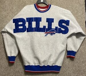 Vintage Legends Mens NFL Buffalo Bills Script Crewneck Sweatshirt Size Large