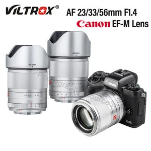 Viltrox 23mm 33mm 56mm F1.4 AF Auto Focus Lens for Canon EOS-M Mirrorless Camera - Picture 1 of 13